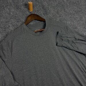 UNTUCKit Mens XL Long Sleeve Performance T-Shirt Gray Crewneck Stretch Tee